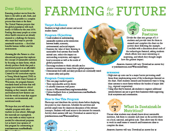 Farming for the future lesson